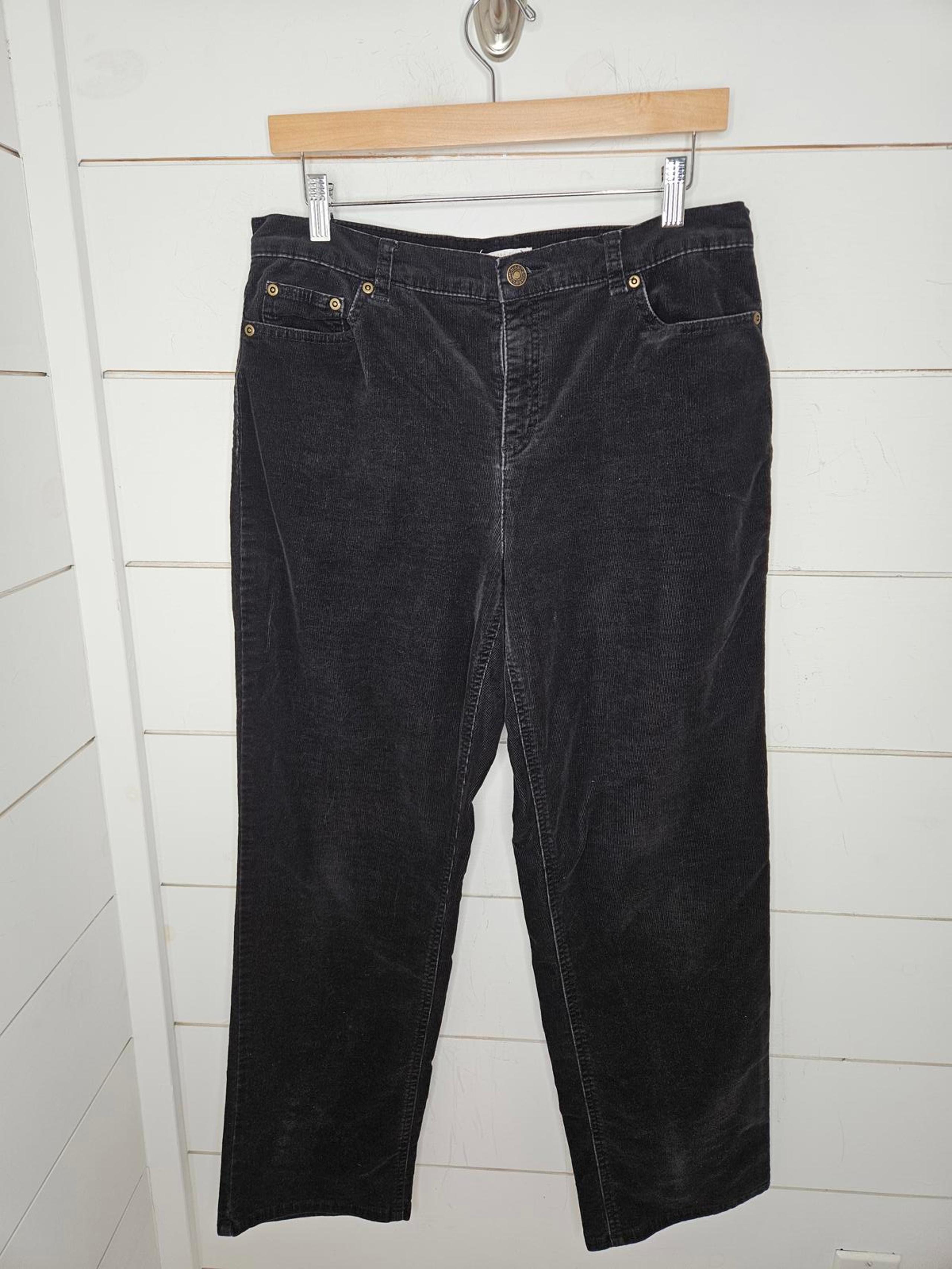 Charter Club Laura Fit size 10 petite grey velvet corduroy full length pants