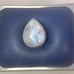 FIERY RAINBOW MOONSTONE LARGE TEARDROP STONE RING SIZE 6 BRAND NEW!