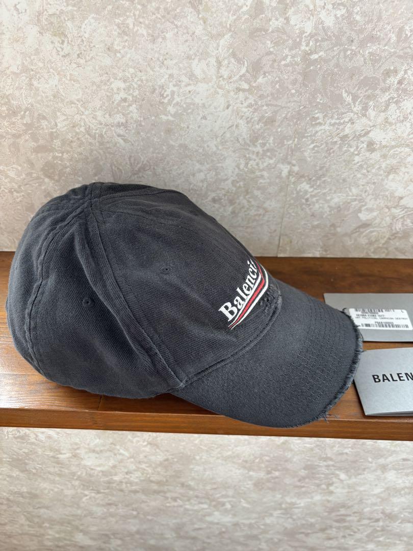 Balenciaga Damaged Baseball Cap Black L59 Brand New Hats
