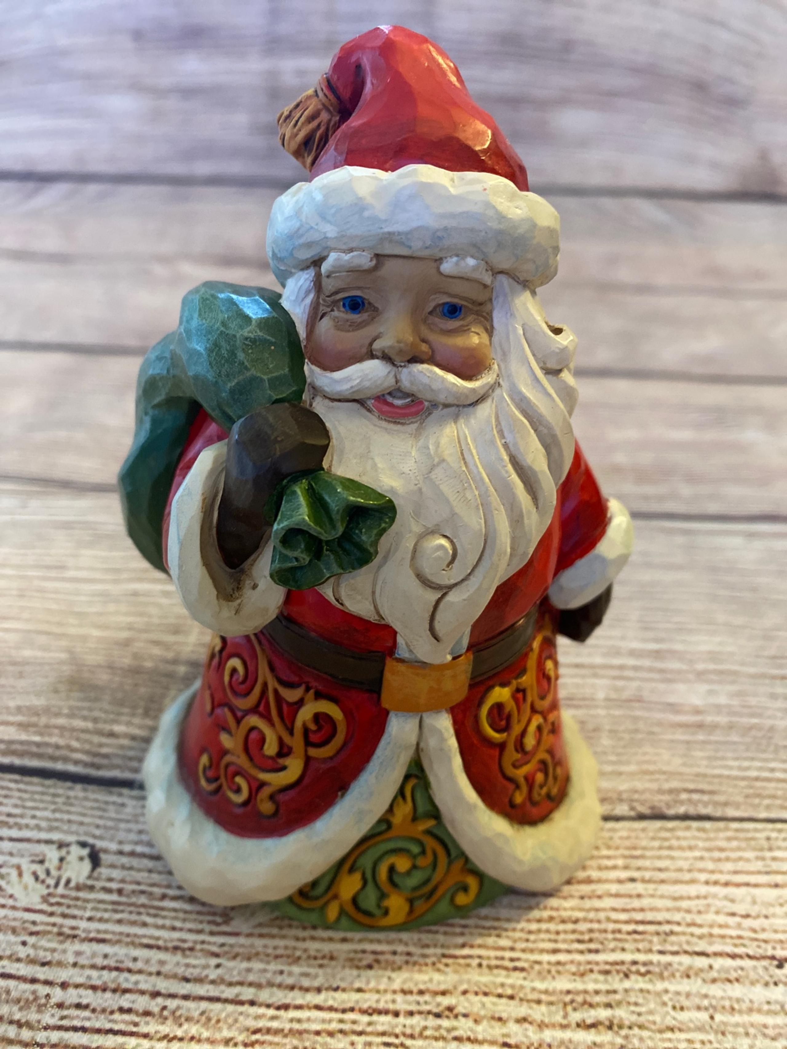 Heartwood Creek Santa Bag Figurine Be True & Believe by Jim Shore 6004291 5”