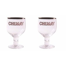 Chimay Trappist Ale Signature Chalice Beer Glasses - 33 CL - Set of 2