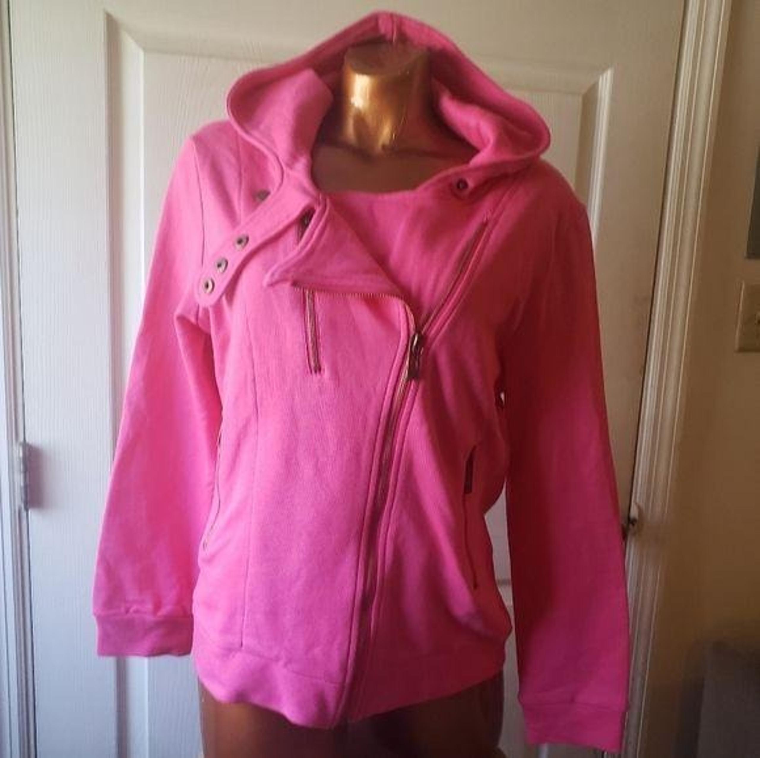 J.TOMSON DOUBLJU moto hoodie zip up sz L