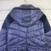 Badgley Mischka Womens XL Mallory Velvet Quilted Nylon Puffer Coat Packable Blue
