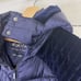 Badgley Mischka Womens XL Mallory Velvet Quilted Nylon Puffer Coat Packable Blue