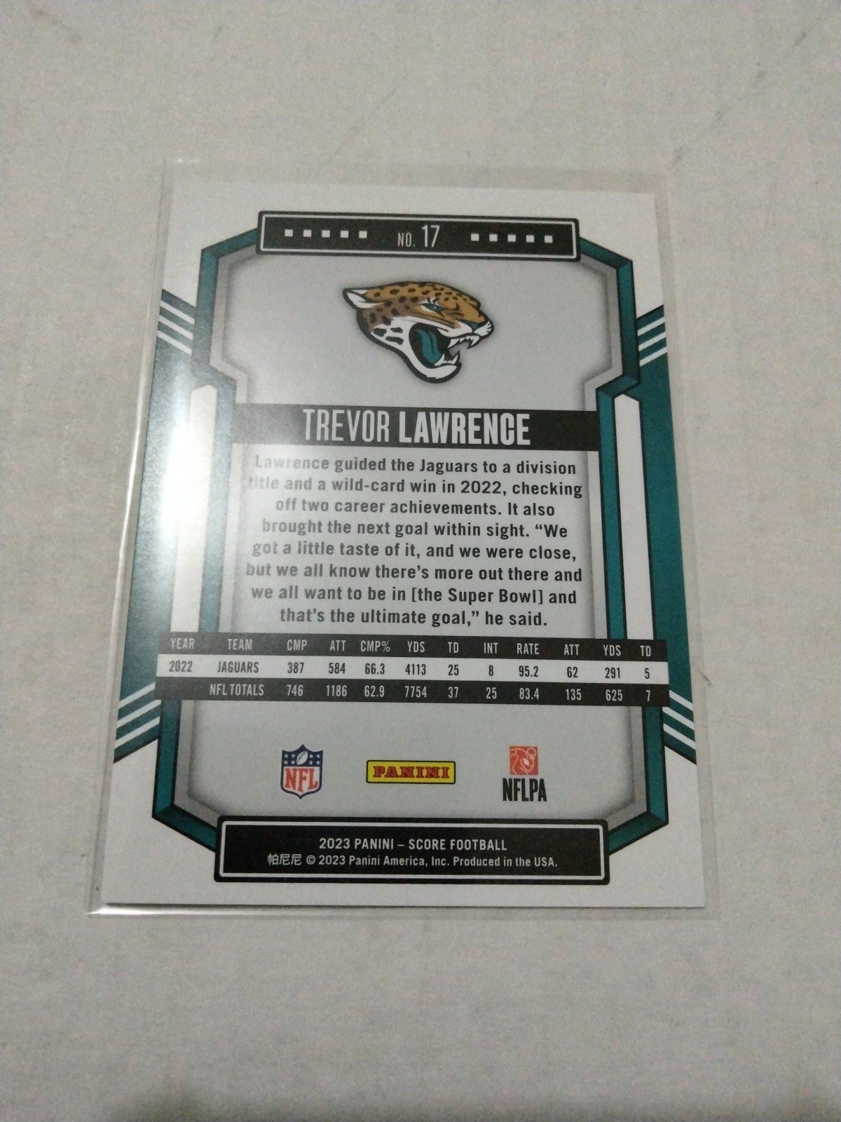 Trevor Lawrence football store card