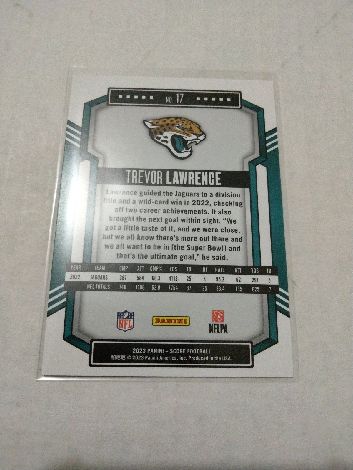 Trevor Lawrence football store card