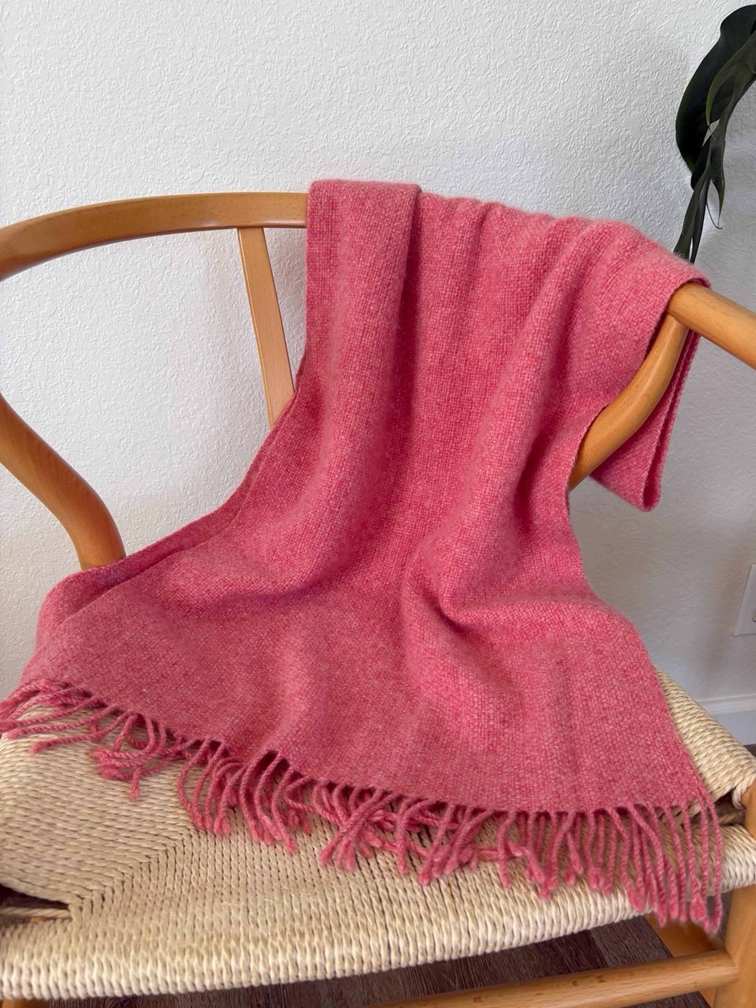 Chloe Cashmere Scarf /Shawl in Coral Pink