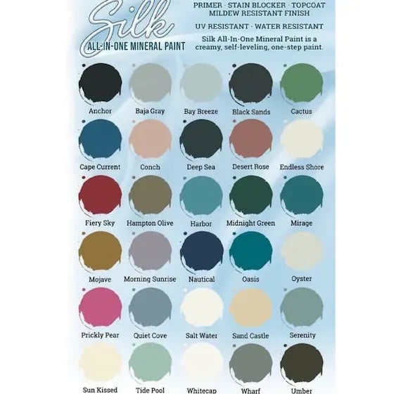24 Jars Dixie Belle Silk All in One Mineral Paint New Lot Harbor Tide Pool Sands