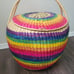 Large Woven Rainbow Basket