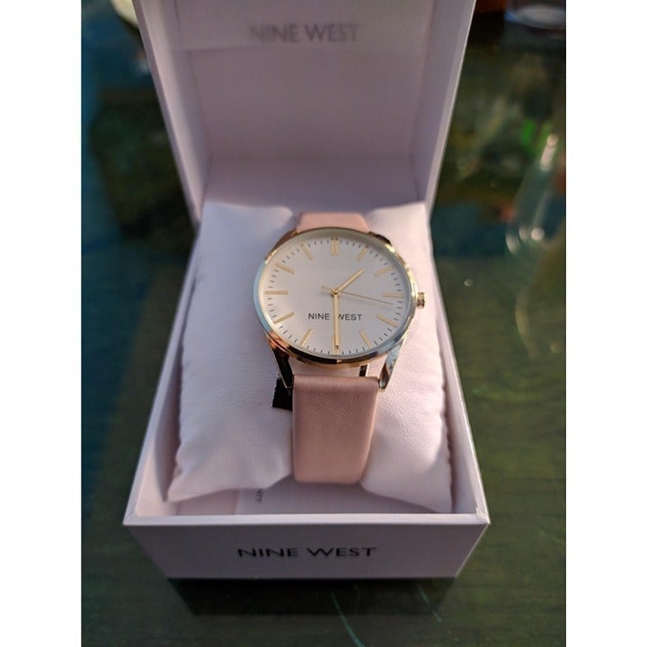 Nine West Women's Strap Watch Pink/Gold