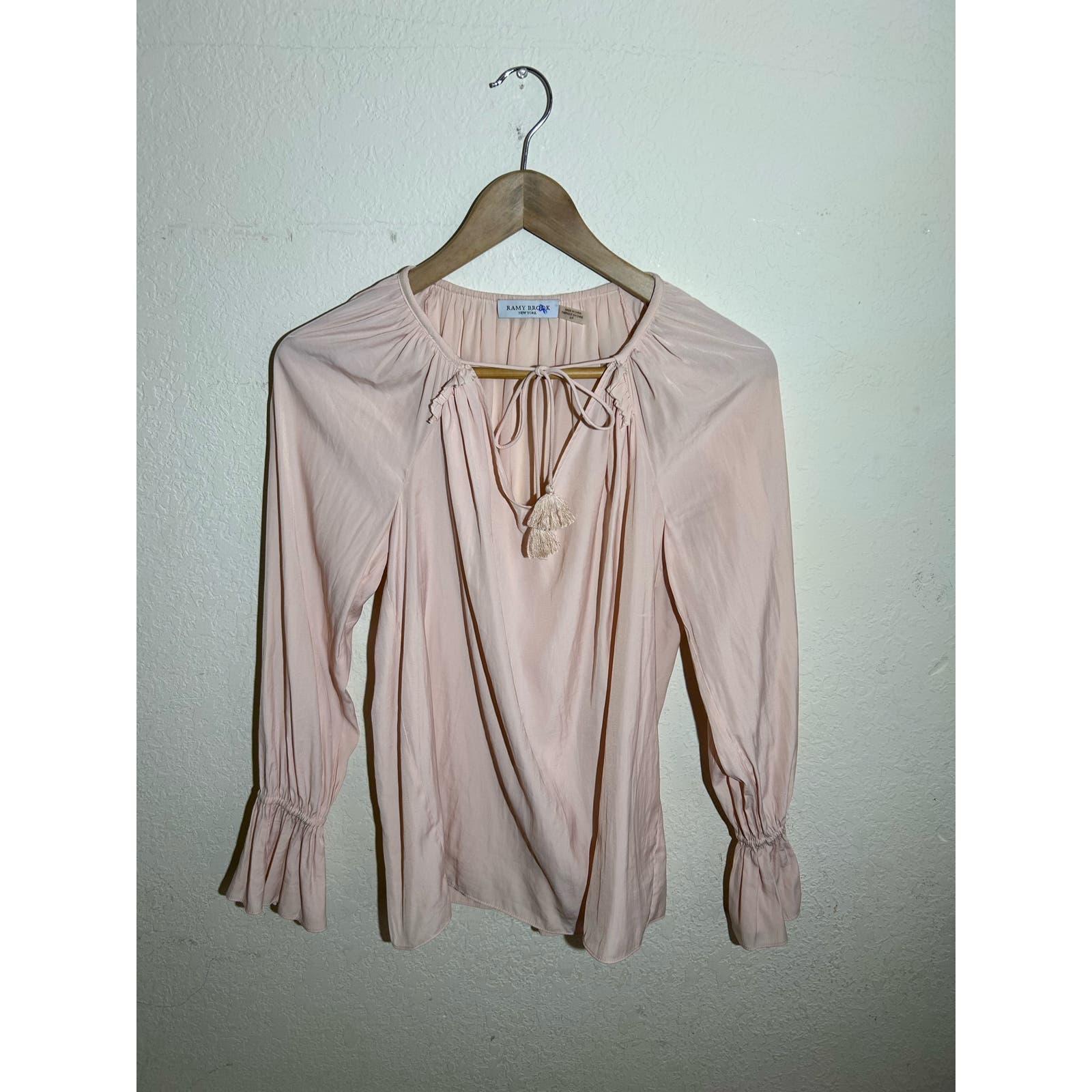 RAMY BROOK Cream Long Sleeve Blouse Size Small