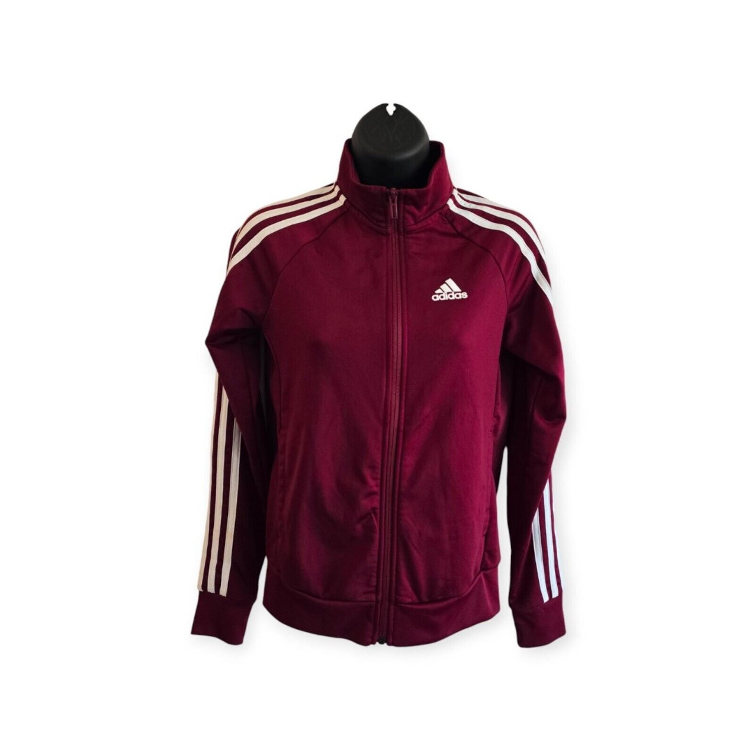 Adidas Women's Essentials Tricot Track Jacket, Red/White XS