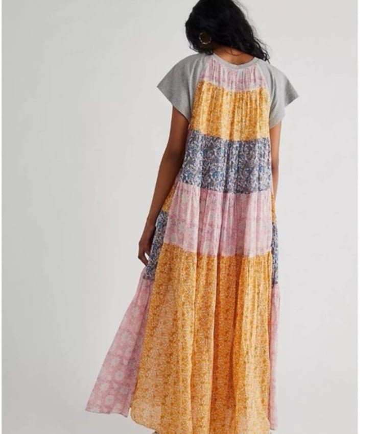 free people party all around t shirt dress