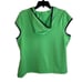 New Danskin Now Women's Green Pullover Short Cap Sleeve V-Neck Hoodie Top Size L