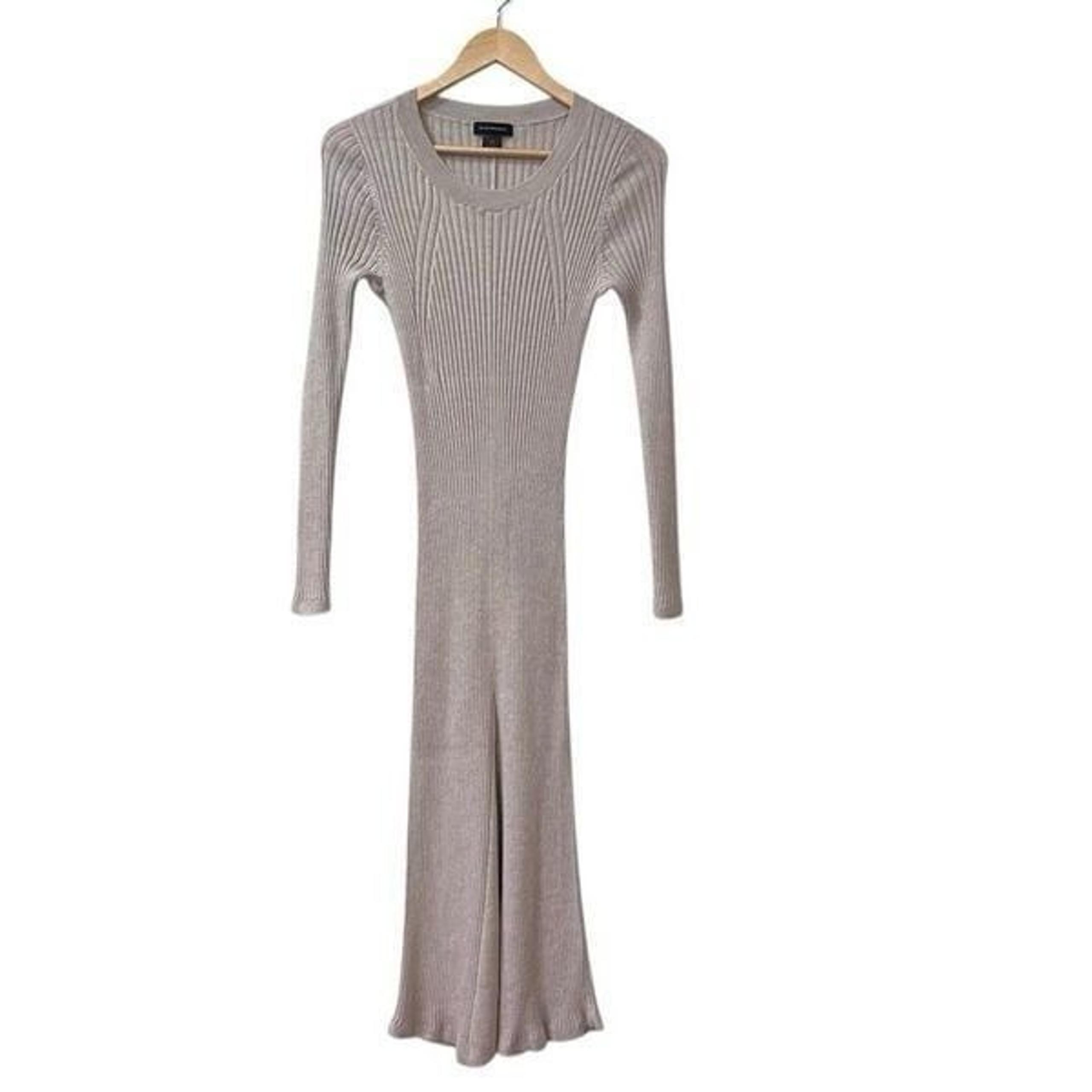 Club Monaco Women’s Wool Sweater Midi Slim Dress Size Large Stretchy