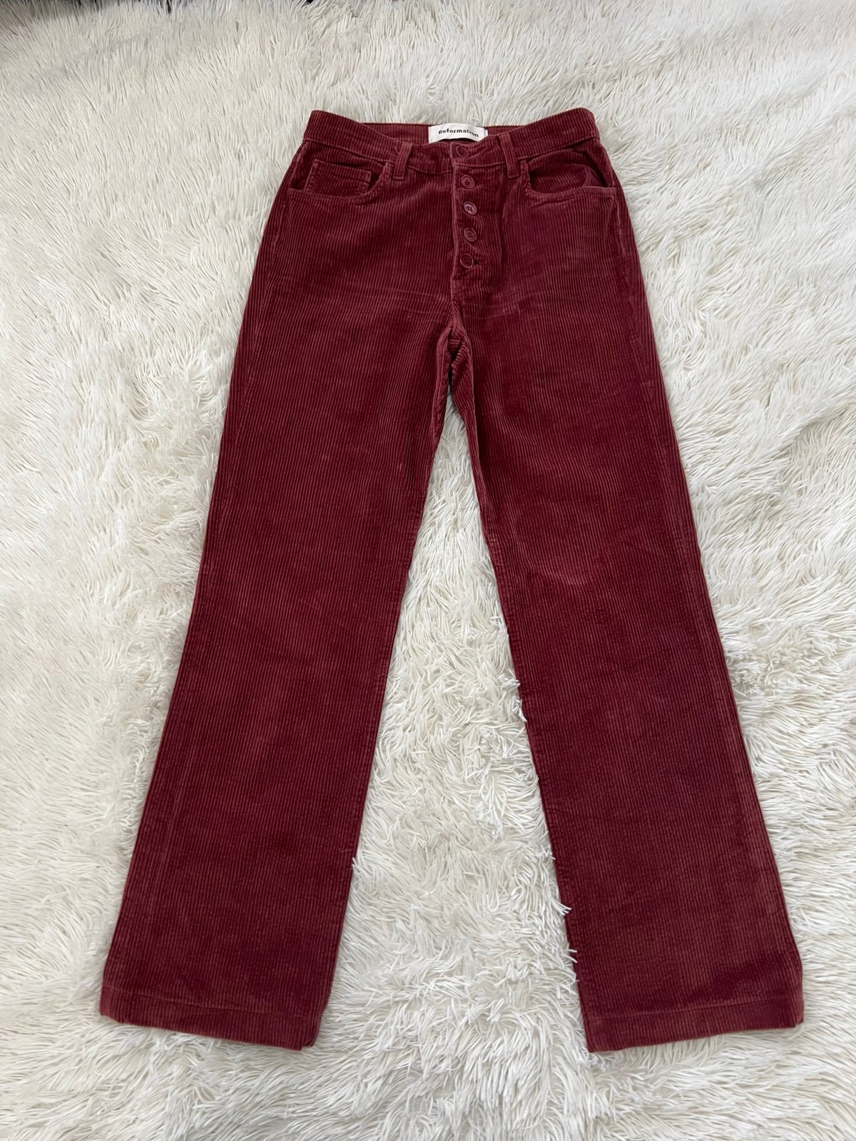 Reformation Winnie Pants - size 26 - rust