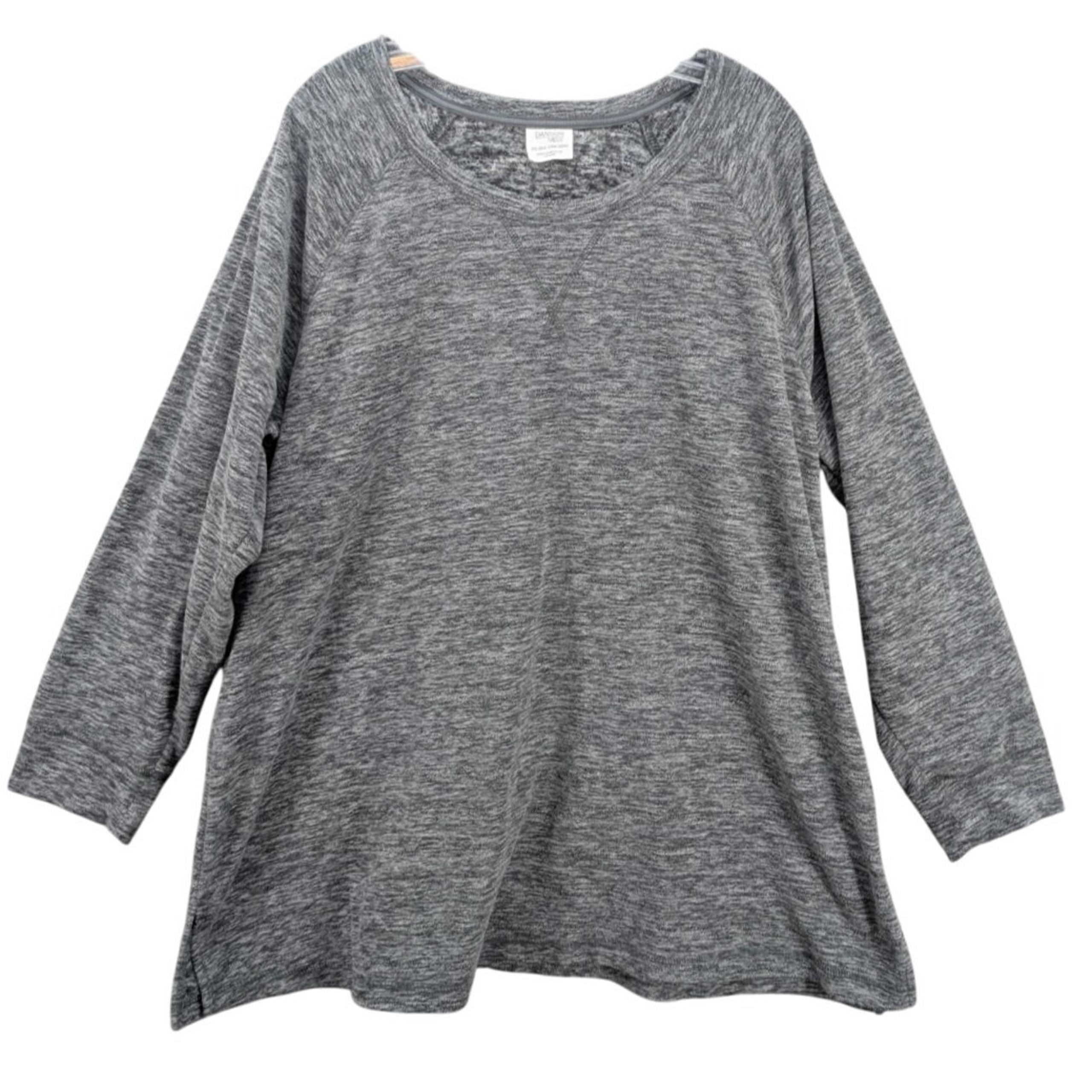 Women's Sweater Size 2X 18W-20W Gray Pullover Crew Neck Activewear - Danskin Now
