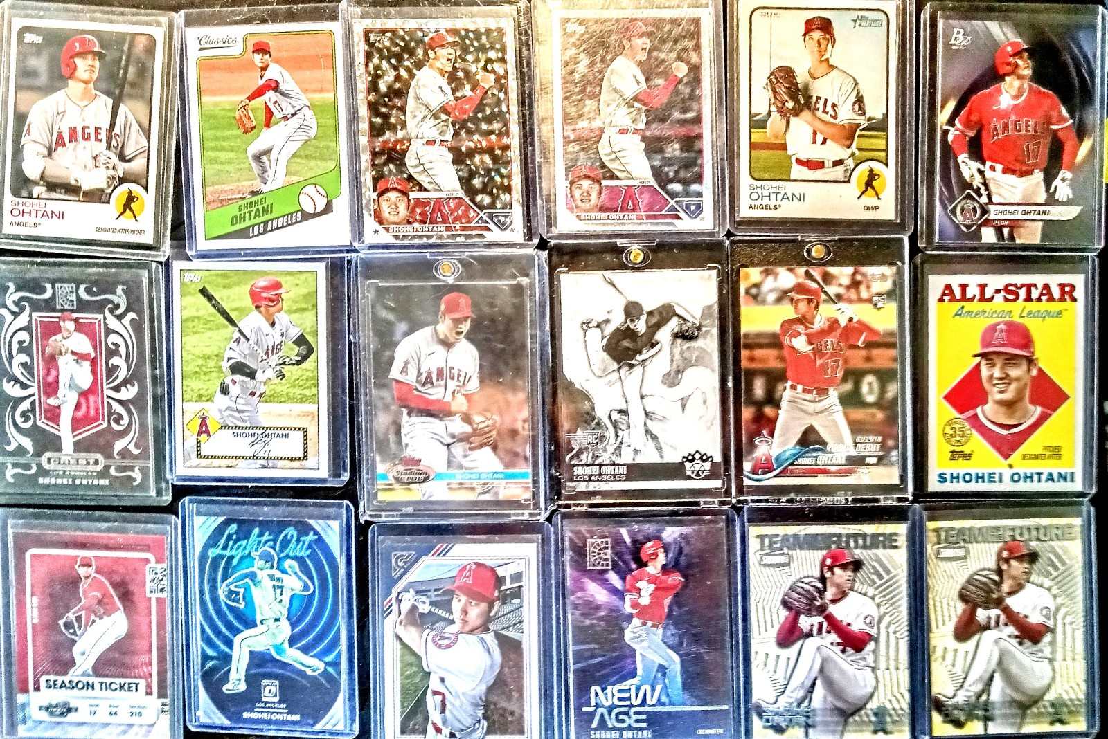SSP and Rookie (RC) Shohei Ohtani MLB Baseball Card Lot