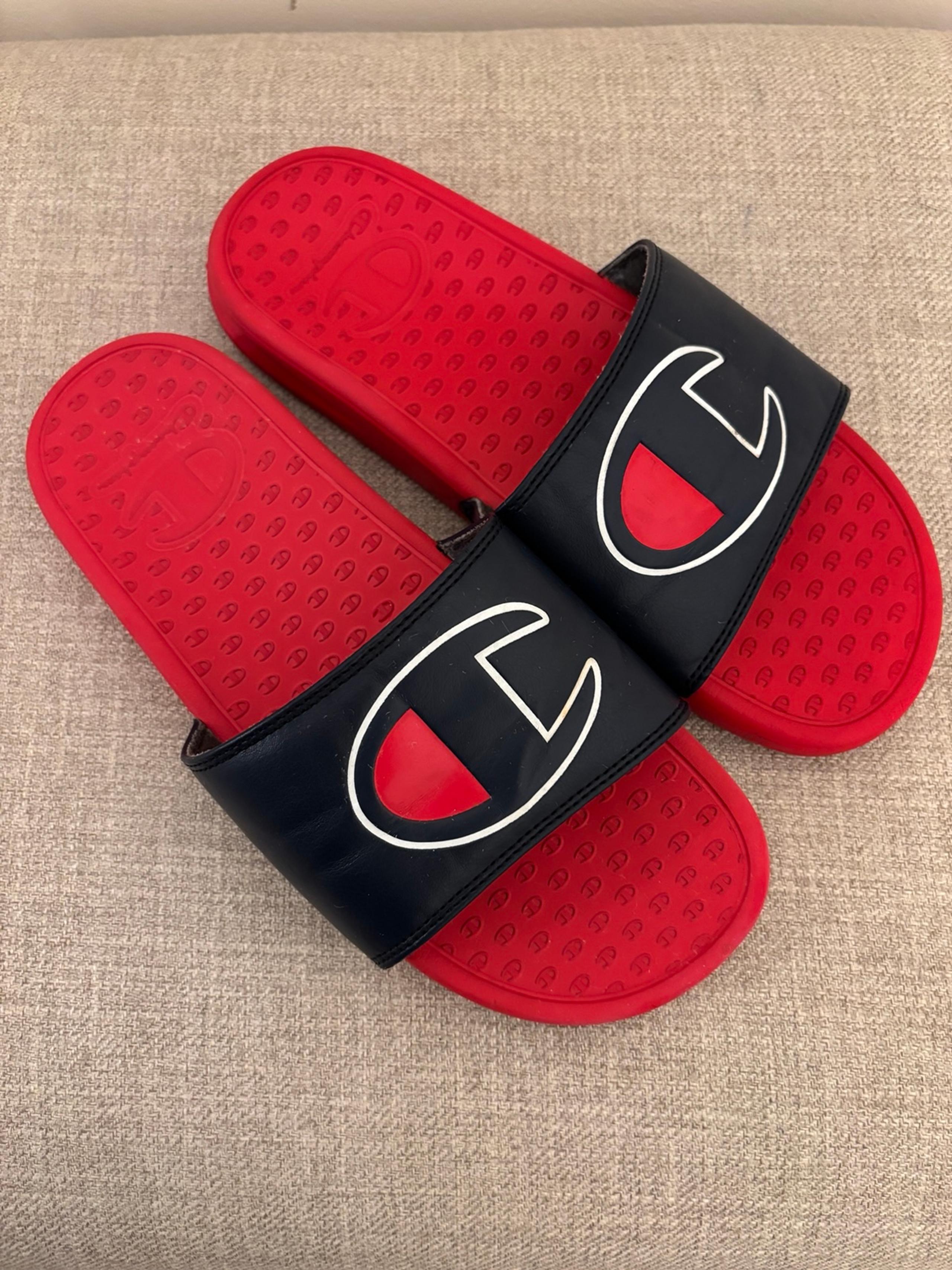 Champion Super Slide Sandals Men’s 6 Navy/Red CPS10178Y