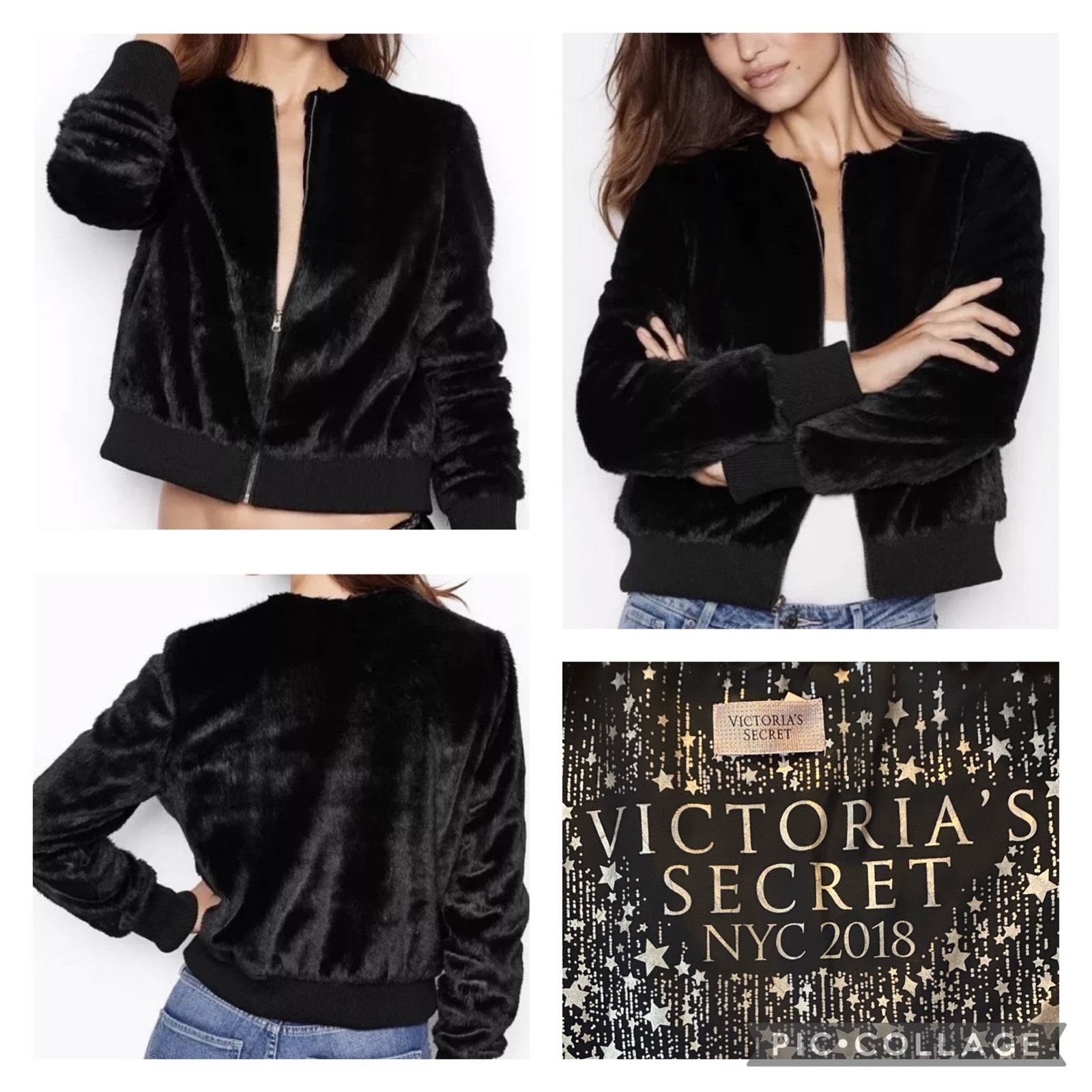 Victoria secrets 2018 fashion show faux fur jacket limited edition size small