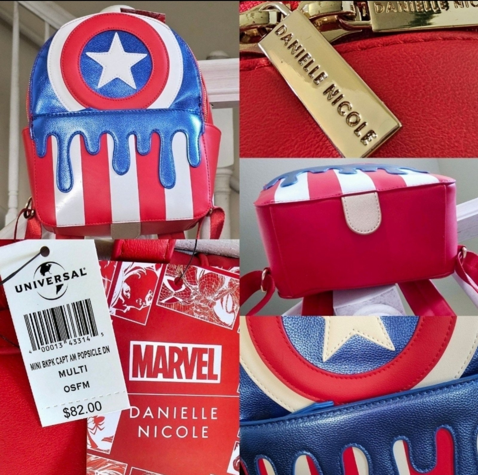 Captain America backpack by Danielle Nicole, with Marvel and Universal