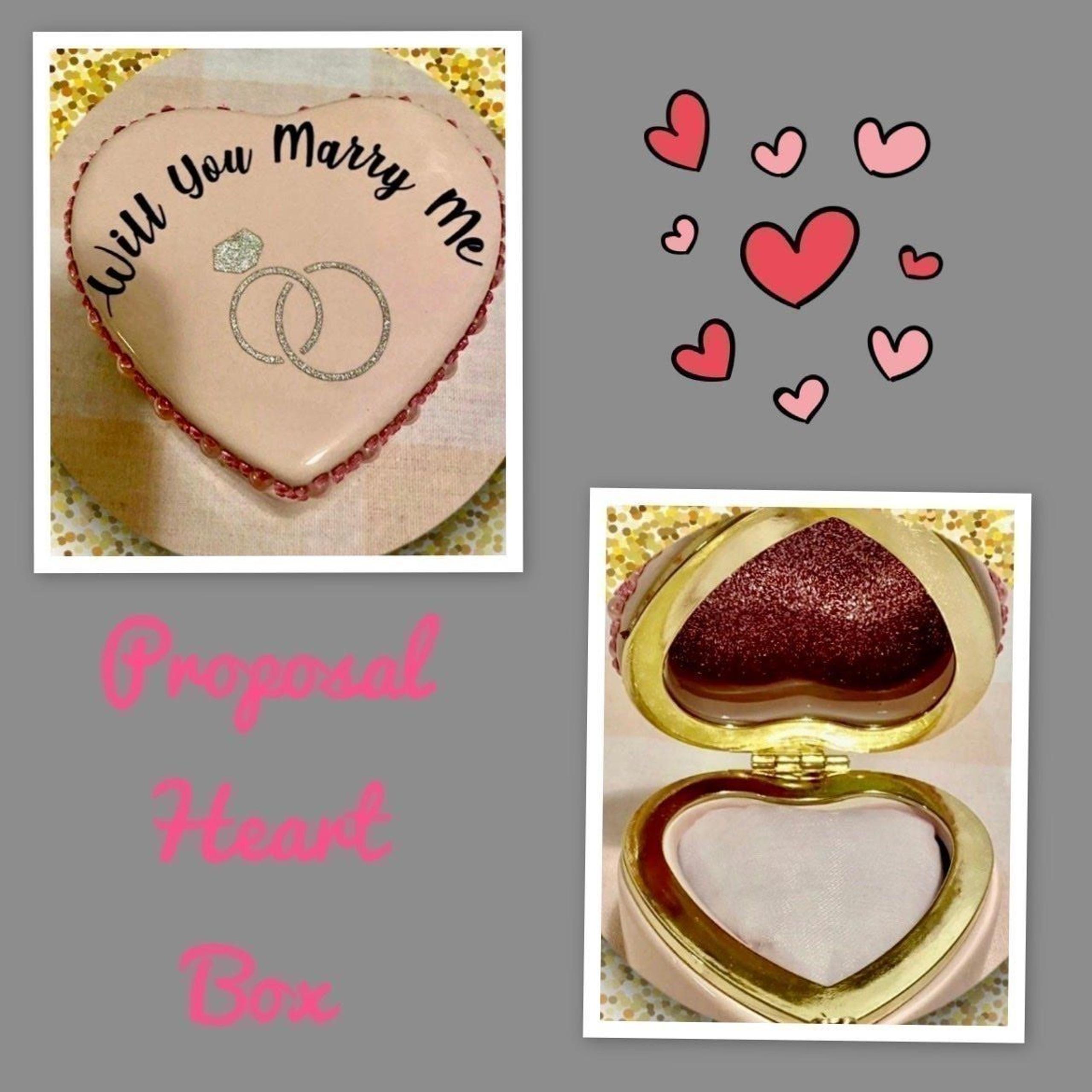 Proposal Heart Box, Proposal Heart Box, Engagement Ring Heart Box
