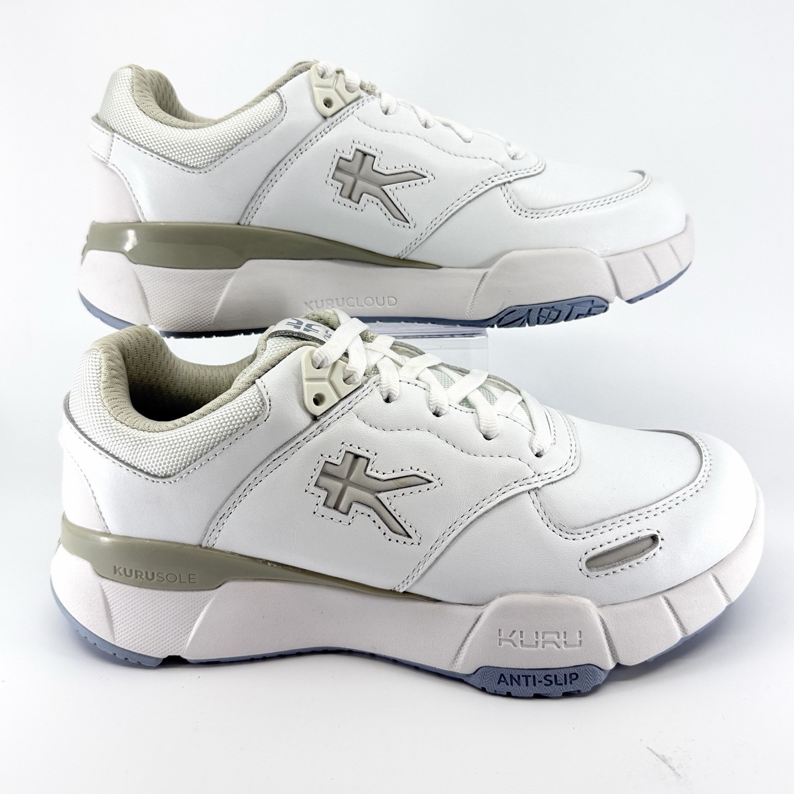 KURU Kinetic 2.0 Women's Shoes Bright White Blue Fog Size 8.5 New in Box