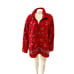 Tsunami Red Bandana Paisley Print Fleece Quarter Zip Pullover Large