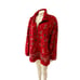 Tsunami Red Bandana Paisley Print Fleece Quarter Zip Pullover Large