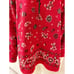 Tsunami Red Bandana Paisley Print Fleece Quarter Zip Pullover Large