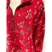 Tsunami Red Bandana Paisley Print Fleece Quarter Zip Pullover Large
