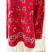Tsunami Red Bandana Paisley Print Fleece Quarter Zip Pullover Large