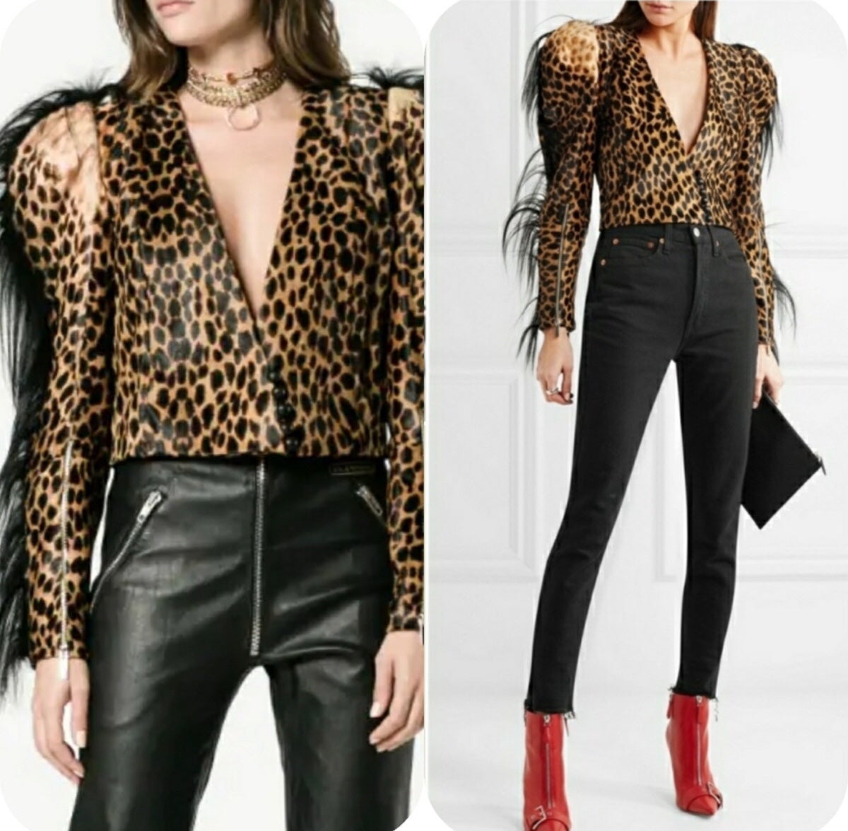 RONALD VAN DER KEMP ocelot leopard print jack