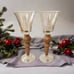 Bombay Wine Glass Goblet Champagne Gold Amber Poland NEW Large Baroque Rococo.