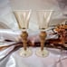 Bombay Wine Glass Goblet Champagne Gold Amber Poland NEW Large Baroque Rococo.