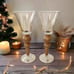 Bombay Wine Glass Goblet Champagne Gold Amber Poland NEW Large Baroque Rococo.