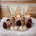 Bombay Wine Glass Goblet Champagne Gold Amber Poland NEW Large Baroque Rococo.