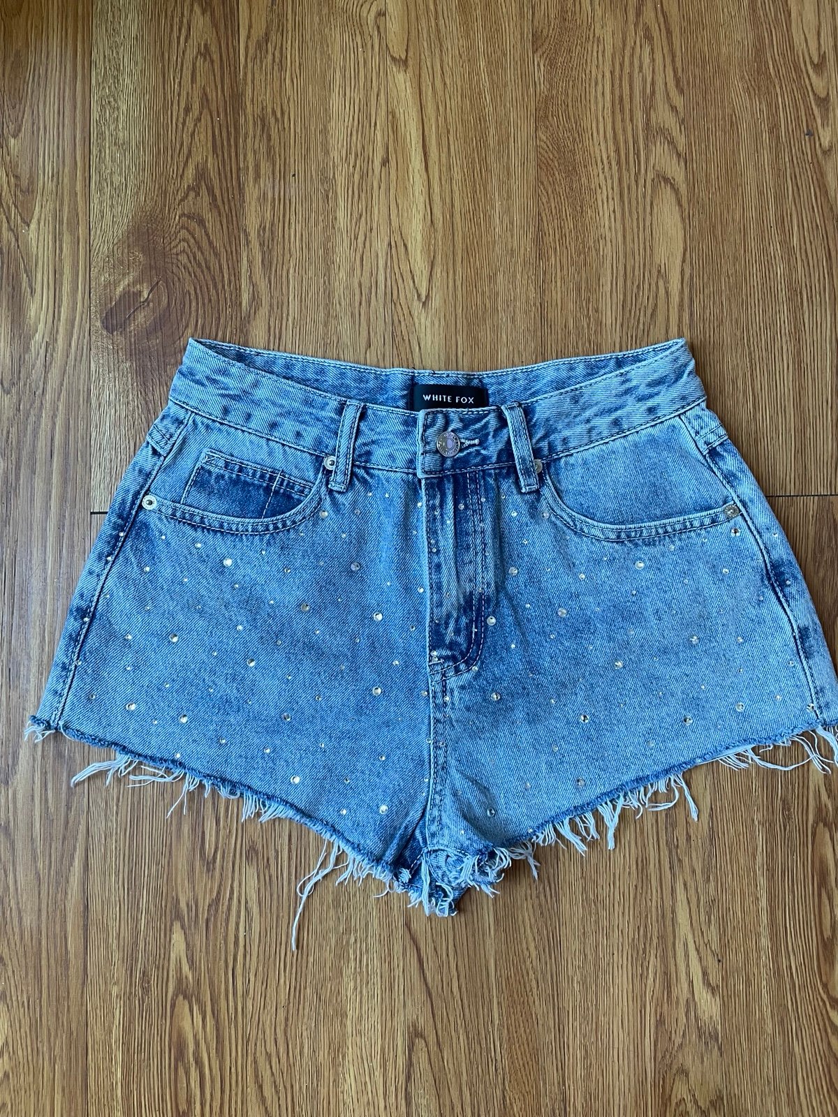 White fox bring the vibe denim shorts