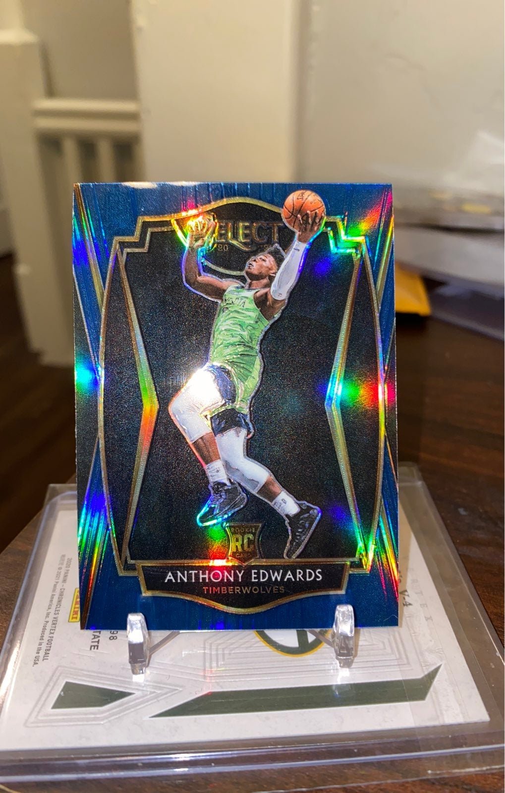 Anthony Edwards Rookie Card. Silver Select Prizm