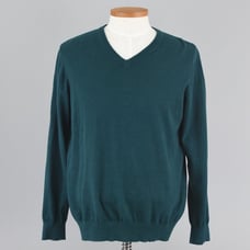 L.L. Bean Green V-neck Sweater Medium
