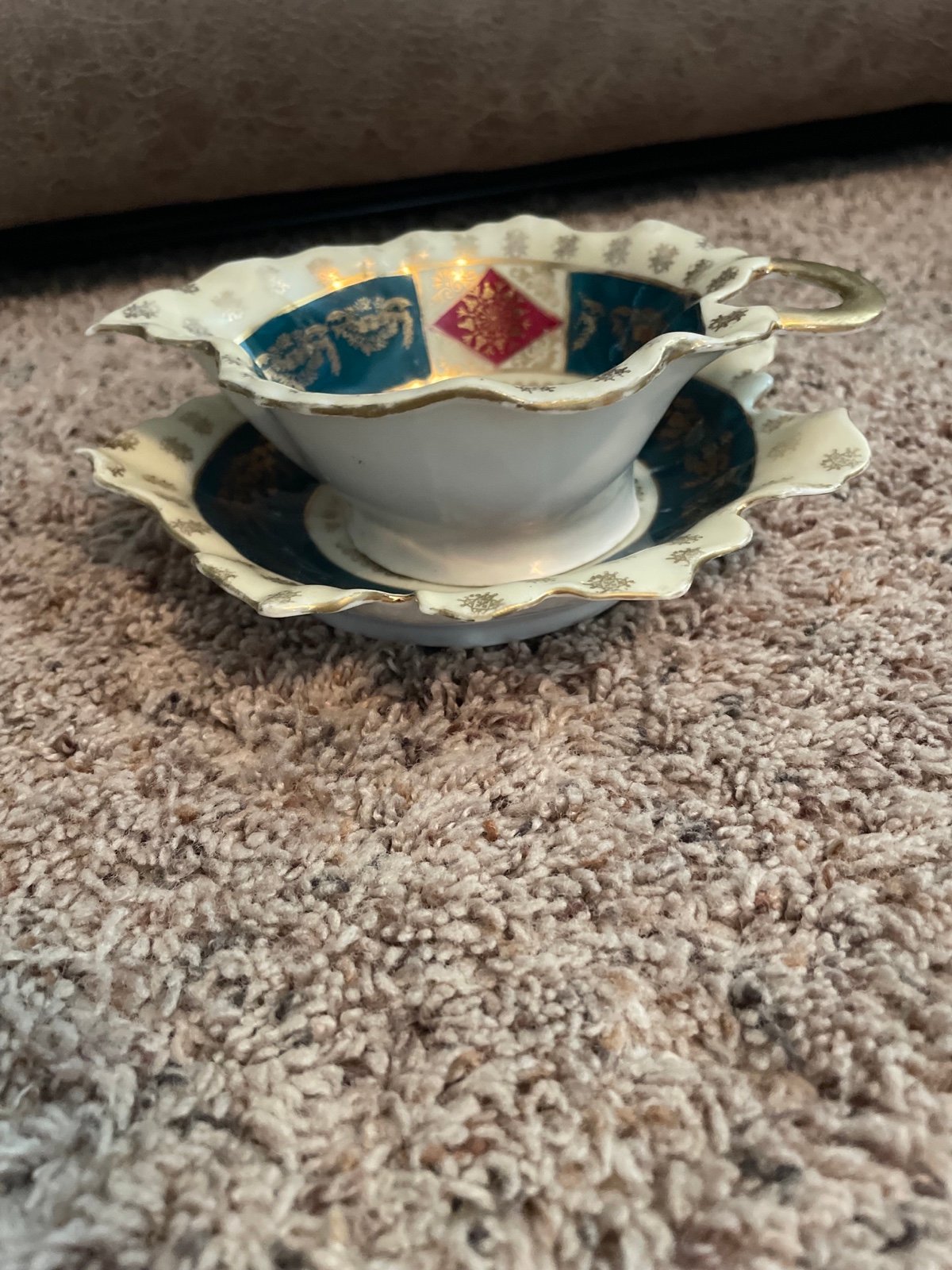 Royal Vienna Austria Beehive Mark Porcelain Cup and Saucer