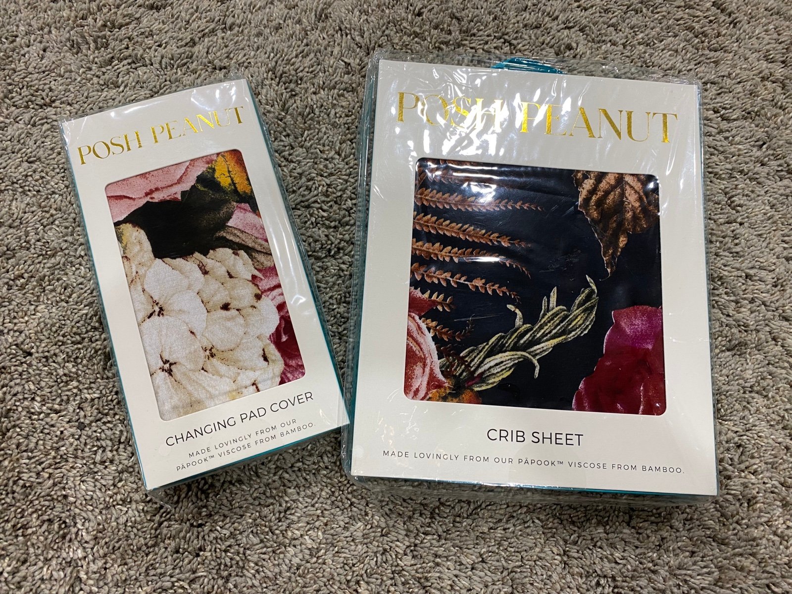 Posh Peanut Zoey Floral Crib Sheet & Changing Pad cover