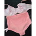 Victoria's Secret 36DDD BIKINI M high-waist bottom Lot Coral Orange terry WICKED