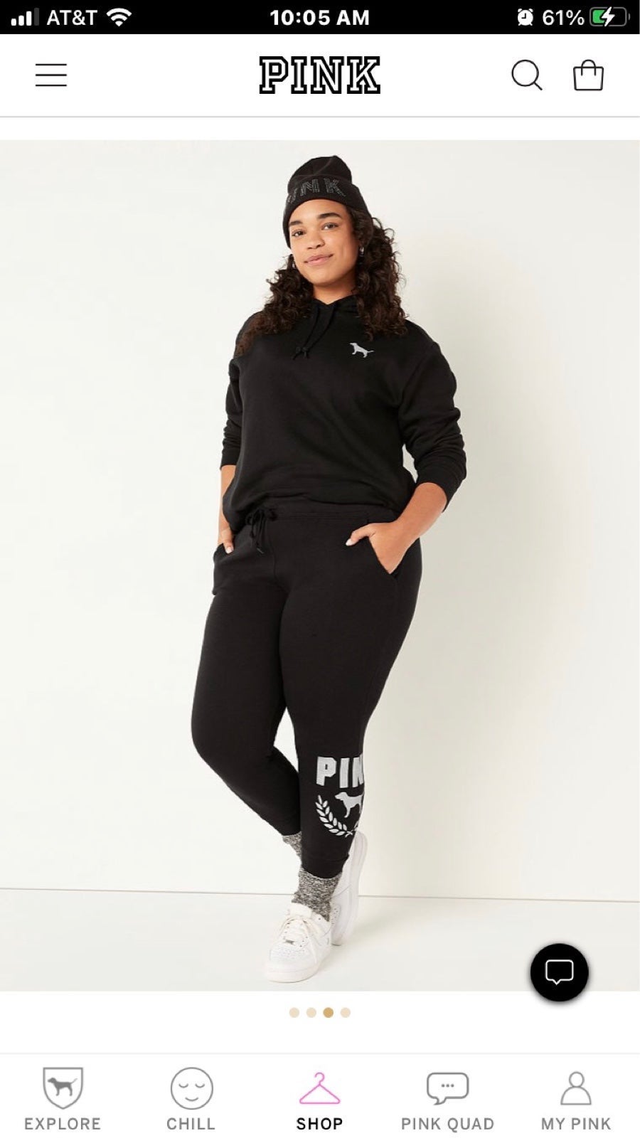 VS PINK 2PIECE SHINE LOGO SET