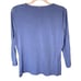 St. John Women’s Lilac V-neck Embellished 3/4 Sleeve Jersey Tee Shirt Blouse Med