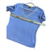 St. John Women’s Lilac V-neck Embellished 3/4 Sleeve Jersey Tee Shirt Blouse Med