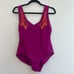Alstrae Swimwear Magenta Open Back One Piece with Embroidery - Medium