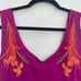Alstrae Swimwear Magenta Open Back One Piece with Embroidery - Medium