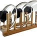 Bamboo Wooden Plate Racks Dish Stand Holder Kitchen Storage Cabinet 4 Pack