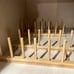 Bamboo Wooden Plate Racks Dish Stand Holder Kitchen Storage Cabinet 4 Pack